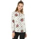 thumbnail image 3 of INSPIRE CHIC Blusa Floral De Manga Larga Con Lunares Y Escote Con Volantes Para Mujer Blanco L, 3 of 6