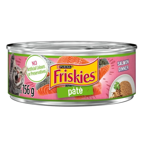 Friskies Pate Salmon Dinner, Wet Cat Food 156g