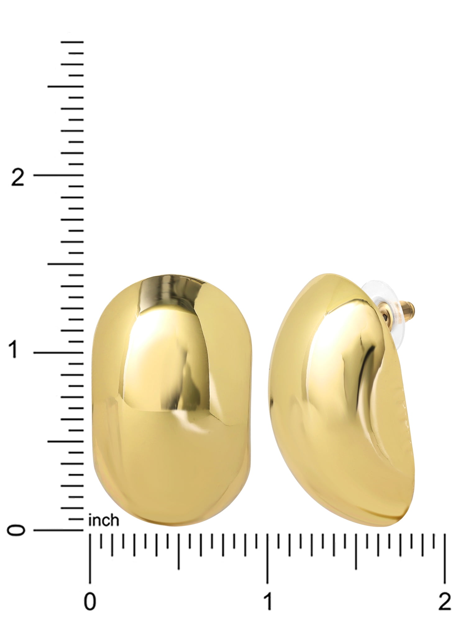 Jessica Simpson Polished Oval Dome Earrings for Women