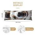 thumbnail image 3 of Rateoe Long Body Pillow Cover, 20x54 Inches Body Pillow Cases, Soft Brushed Microfiber Zipper Design, Realistic Cute Puppy -Pillows Not Included, 3 of 7