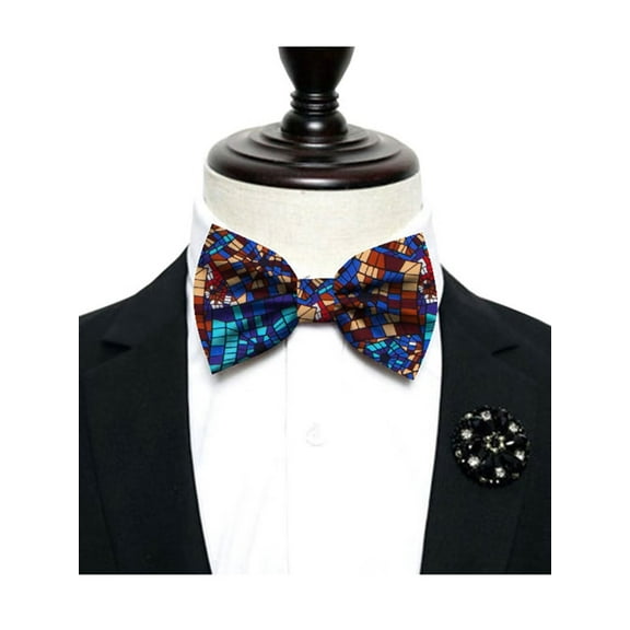 African Men Ankara Print Neck Tie for Men Necktie Kente Bow Tie WYB521