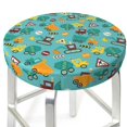 thumbnail image 3 of Haiem Trucks And Excavators Cushion Round Bar Chair Seat Cover Bar Chair Cushion Covers Elastic Washable Bar Chair Cover,Protects from Scratches and Stains-14 inch, 3 of 7