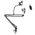 thumbnail image 3 of Support de Cintre Micro, Support de Cintre Microphone, Réglage Multi-Angle Mains Libres Métal + Plastique pour Diffusion en Direct Microphone Portable, 3 of 8