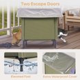 thumbnail image 5 of Bestier Heated Cat House for Outdoor,Weatherproof Cat Shelter with Heated Pad and Escape Door,Insulated Outdoor Cat House,Green,Large, 5 of 9