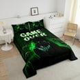 thumbnail image 4 of Erosebridal Mystery Hacker Bedding King Comforter Set, 3D Print Down Comforter, Neon Green, Reversible 3-Piece, 4 of 8