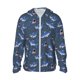 thumbnail image 1 of Fotbe Cartoon Shark Chaqueta con Protección Solar UPF 50+ para Hombre y Mujer, Camisa con Capucha y Bolsillos-3X-Large, 1 of 7