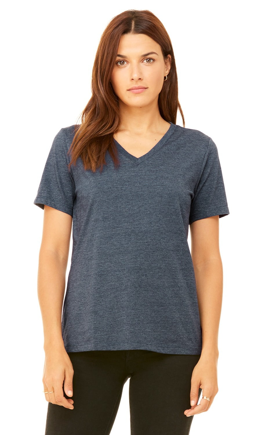 BELLA+CANVAS - The Bella + Canvas Ladies Relaxed Jersey Short Sleeve V ...