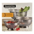 thumbnail image 2 of Tramontina Gourmet Selection Stainless Colander Set, 3pc, 1.25Qt, 2.5Qt, 4.5Qt, 2 of 6
