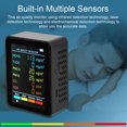 thumbnail image 7 of Quality 6 In 1 PM2.5 PM10 HCHO TVOC CO CO2 Multifunctional Air Quality Detector CO Carbon Dioxide  Monitor LCD Large Screen Display Portable Home Office Hotel Desktop, 7 of 7
