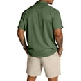thumbnail image 4 of Men's Summer Beach Vacation Outfit Set, 2 Piece Short Sleeve Shirt & Shorts Matching Set, Casual Cruise Resort, 4 of 6