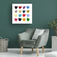 thumbnail image 4 of Canvas Wall Art - Janel Bragg 'Square of Hearts 1' Wall Art for Living Room, Bedroom, or Office Décor by Trademark Fine Art - 14 x 14 Inches, 4 of 4
