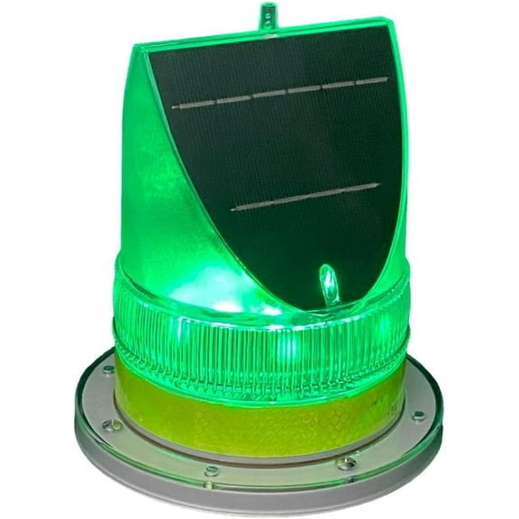 SNL-003 PRO Series Solar Warning Dock Light - Angled Solar Panel / Constant-ON or Adjustable Flash