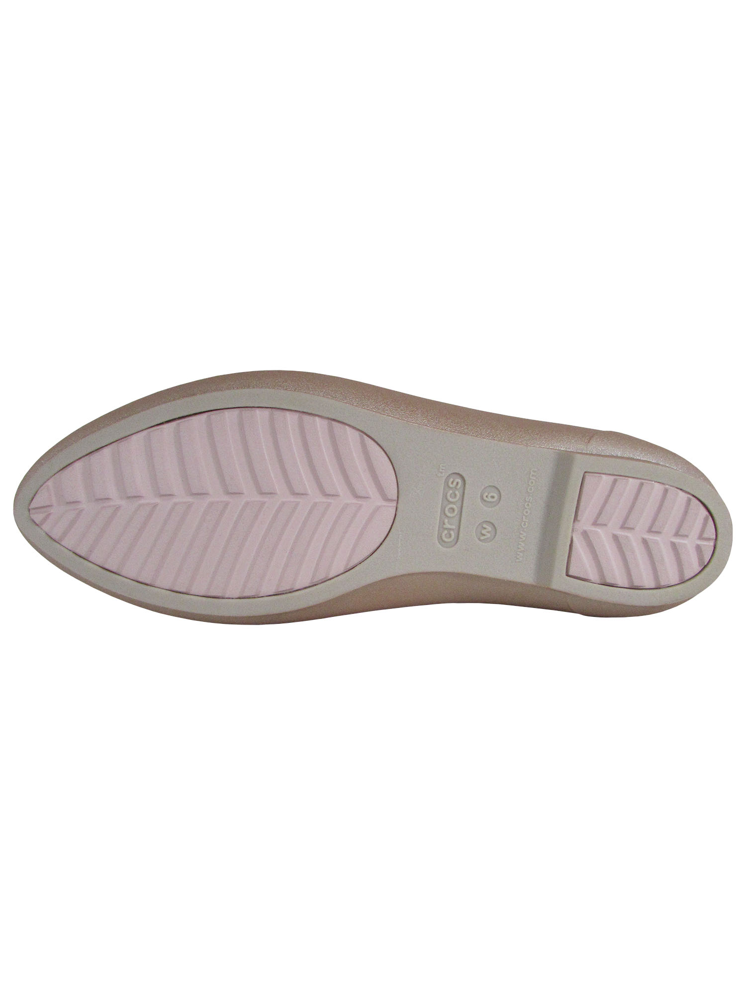 Crocs Womens Eve Metallic Flat Shoes 