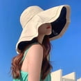 thumbnail image 3 of Women Sun Hat - UV Protection Wide Brim Beach Hat for Women Men, UPF 50+ Hiking Travel Beach Outdoor Cap, 3 of 8