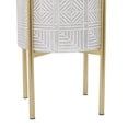 thumbnail image 5 of CosmoLiving by Cosmopolitan 23", 19"H Gray Metal Planter with Removable Stand (2 Count), 5 of 9