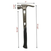 Big Horn 15152 16 Oz Tiger Titanium Framing Hammer with Curved Handle