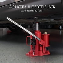 VIVOHOME Pneumatic Air Hydraulic Bottle Jack with Manual Hand Pump 20 Ton Heavy Duty Auto Truck Travel Trailer Repair Lift Red