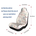 thumbnail image 4 of Zufioo Wildflower Watercolor 3 Print Car Seat Protectors, SUV, Truck, Van Seat Covers - Strap Design, High Elasticity and Dustproof, Car Interior Protectors Auto Parts-1, 4 of 9