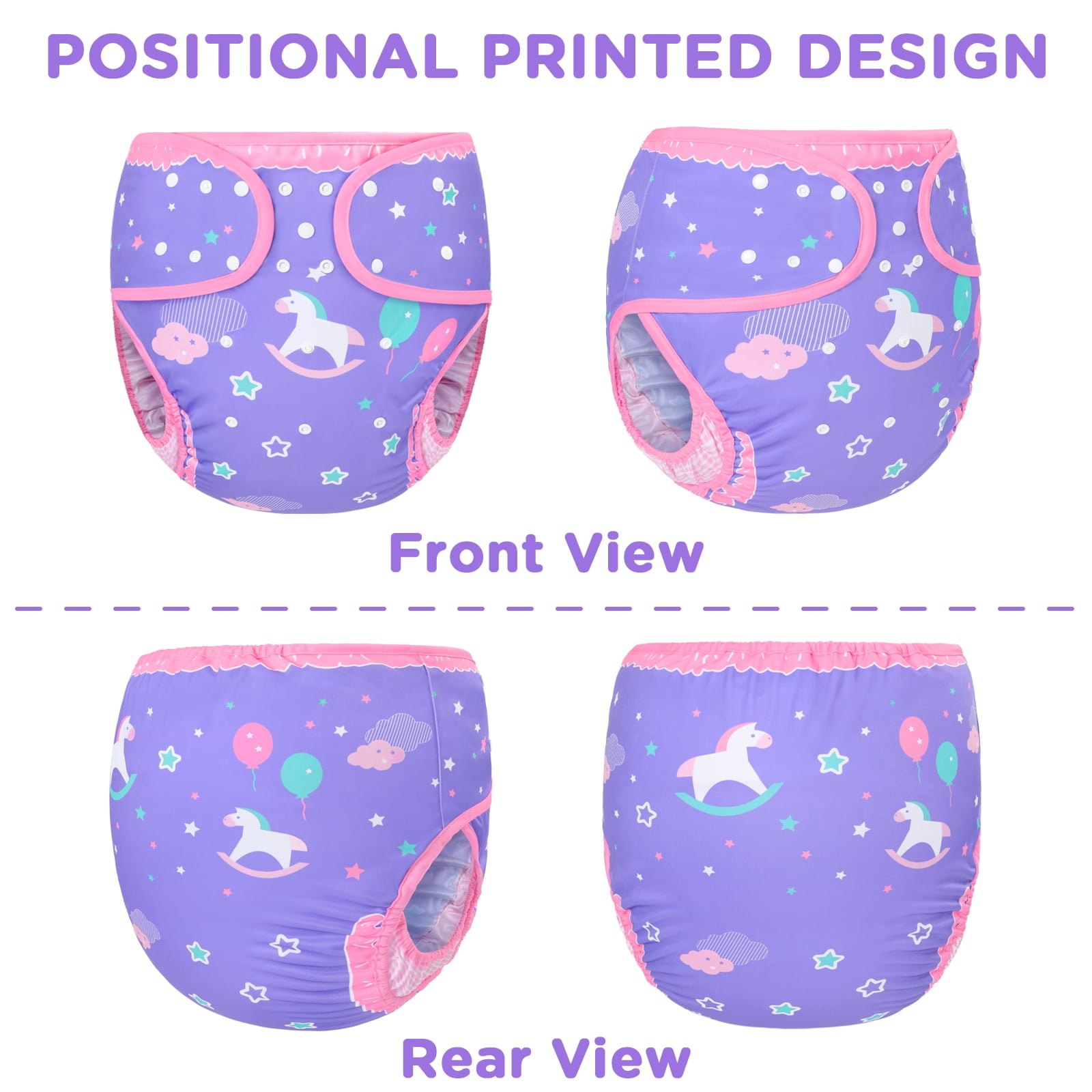 Littleforbig Washable Adjustable Reusable Waterproof Cloth Adult Diaper Wrap Cover One Size - Little Fantasy
