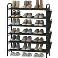 thumbnail image 5 of 3/6-Tier Metal Shoe Rack Organizer - Space-Saving Shoe Shelf with Side Bag for Entryway, Closet, Bedroom - Bronze (Ideal Gift), 5 of 8
