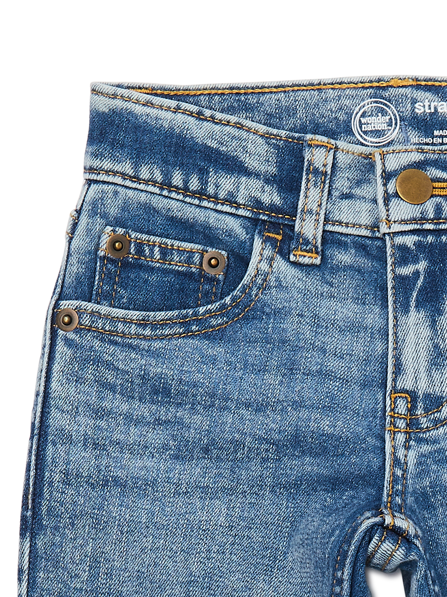Wonder Nation Boys Vintage-Inspired Distressed Straight Fit Jeans photo 5