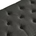 thumbnail image 5 of Storage Ottoman Bench, End of Bed Bench Bedroom Bench with Tufted Seating & Spindle Wooden Legs, Storage Bench for Bedroom in Linen, Ottoman Bench for Living Room, Entryway, Dining Room, Dark Grey, 5 of 9