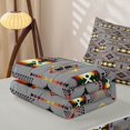 thumbnail image 5 of jejeloiu Calm Tribal Zipper Twin Comforter Sets with Fitted Sheet and 2 Pillowcases,Serene Print Zipper Bedding Set For Boys,Gray Multicolor,Light Gray Reversible,4 Pieces, 5 of 7