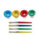 thumbnail image 1 of Juego de 8 vasos de pigmento de color, herramienta anticaída para grafiti, vaso de lavado para niños, soporte para bolígrafos, kit de pinceles (vaso, pincel, 4 de cada uno), 1 of 7