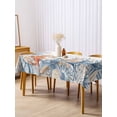 thumbnail image 3 of Blue Coastal Rectangle Tablecloth, Summer Beach Starfish Weeping Eucalyptus Waterproof & StainResistant Tablecloth, Washable Oil-proof Table Cover for Dining/Party/Wedding/Camping/Buffet 54x108 In, 3 of 9