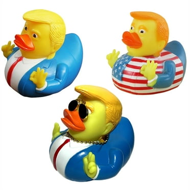3Pcs Bath Toys for Toddlers Trump Rubber Ducks Ducky Bath Toy for Kids Ages 4-8 Birthday Gifts