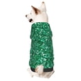 thumbnail image 1 of Fotbe Green Glitter Sudadera con Estampado para Perros Pequeños – Suéter con Capucha para Mascotas, Tela Suave de Forro Polar con Bolsillo-Small, 1 of 7