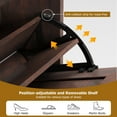thumbnail image 6 of Rattan Shoe Cabinet Storage with 3 Flip Drawers and 4-Tier Cabinets, Freestanding Shoes Rack Organizer for Entryway, Closet, Narrow Shoe Rack Cabinet, 6 of 8