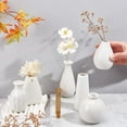 thumbnail image 3 of 6 minijarrones de cerámica para flores, 6 estilos, decoración rústica, decoración moderna de granja, jarrones pequeños blancos lisos para flores, plantas pequeñas, decoración floral para estantes de, 3 of 8