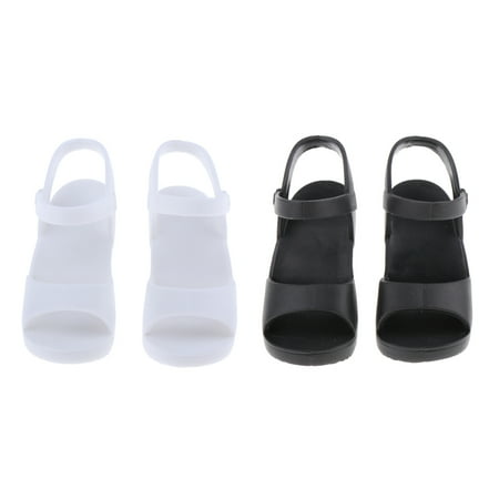 

1/4 Scale Ankle Strap Sandals for Other 45cm Ball Jointed Dolls Black and White