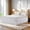 White, variant on Luxshare Home Elastic Wrap Around Dust Ruffle Bed Skirt With 15-inch Drop Easy Fit Elastic Strap For Queen, Beige