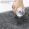 thumbnail image 6 of Chenille Bathroom Rug Toilet Rug Bathroom Runner 3pcs/set, Extra Soft and Absorbent Non-Slip Super Water Absorbing Bath Mat Bathtub rug U-shaped Contour Rug Bathroom Carpets Set, 6 of 8