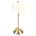 thumbnail image 1 of Lámpara De Mesa Plisada, Lámpara De Mesita De Noche Inalámbrica Portátil, Luz De Escritorio Con Pantalla De Tela Recargable Con Puertos USB, Batería De Litio Para Oficina, 1 of 7