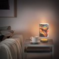 thumbnail image 6 of Dinosaur Colorful Table Lamp USB Bedside Desk Nightstand Lamp Printed Gifts Small Lamp Wood Base for Bedroom Living Room Kids Room College Dorm, 6 of 7