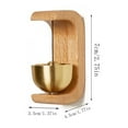 thumbnail image 3 of Mouliraty Wood Doorbell Chime Shopkeepers For Door Opening Magnetic Beech Wood Doorbell With Brass Entrance Hanging Chime For Wall Store, 3 of 4