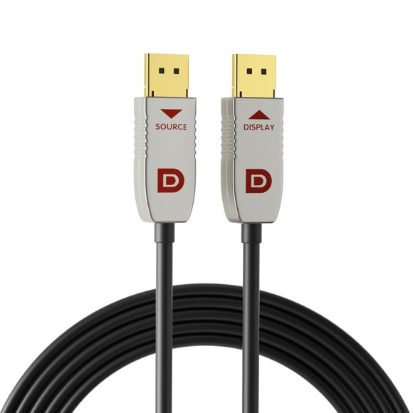 RUIPRO 8K Fiber DisplayPort Cable 50 feet Light High Speed Support 32.4 Gbps 8K60HZ DP1.4 Slim and Flexible with Optic Technology (8K_15M)