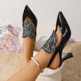 thumbnail image 5 of SACFOF Heels Women Pumps Closed Toe Ankle Strap Pointed Toe Heeled Sandals for Women Stiletto Wedding Dress Shoes, 5 of 6