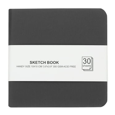 Uxcell 30 Sheet 300GSM/140lb Watercolor Sketchbook, Black