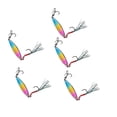 thumbnail image 4 of Señuelos de pesca duros Vib de Metal, 5 uds., 10g, cebos de pesca Jigging, cebo duro Artificial falso con gancho de pluma láser de lentejuelas colorido YUNYI BRAND Deportes, 4 of 8