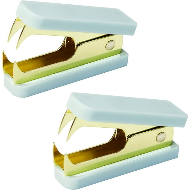Staple Remover Green Gold Tone, Professional Stapler Remover Tool with