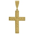 thumbnail image 2 of 10k Gold Dc Nugget Mens Cross Height 53mm X Width 27.4mm Religious Charm Pendant Necklace for Men, 2 of 2