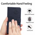 thumbnail image 4 of PU Leather Wallet Case for iPhone 17e 6.1", Daisy Embossed Flip Folio Cover with Card Slots, Magnetic Closure Phone Case,Blue,For iPhone 17e, 4 of 6