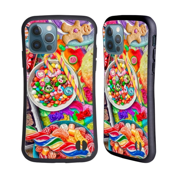 Head Case Designs Officially Licensed Aimee Stewart Colourful Sweets Candy Hybrid Case Compatible with Apple iPhone 12 / iPhone 12 Pro