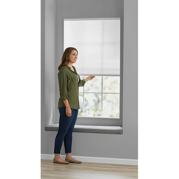 Mainstays Light Filtering Cellular Shade, White, 36" x 72
