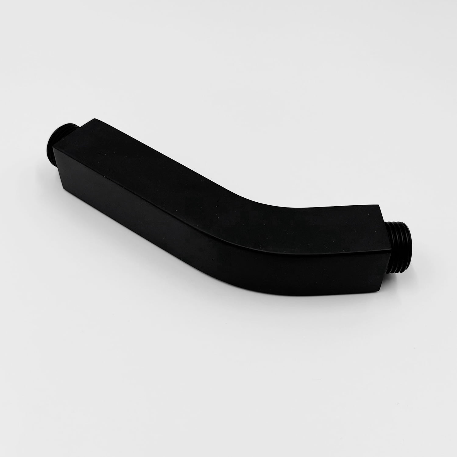 Square Shower Arm with Flange, 1/2 NPT Tapered Threads, Rain Shower Head Arm, Wall Mount Shower Extension Arm
