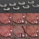 thumbnail image 3 of Paquete de 8 anillos de plata para dedos de los pies para mujeres, juego de anillos de dedo abiertos para niñas adolescentes, anillos para los pies, joyería bohemia para sandalias de verano, play, 3 of 5